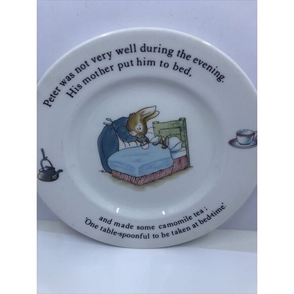 Peter Rabbit Nursery Plate by Wedgwood Plate 7”  - Beatrix Potter - Picture 1 of 11
